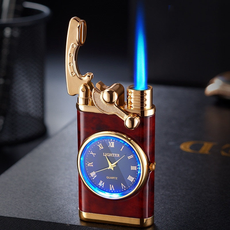 Electric Watch Lighter Men – Windproof Blue Flame Creative Wrist Watch Lighter Gift