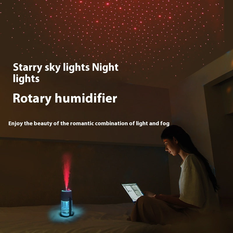 Starry Sky Projector Humidifier – Portable USB LED Night Light Diffuser