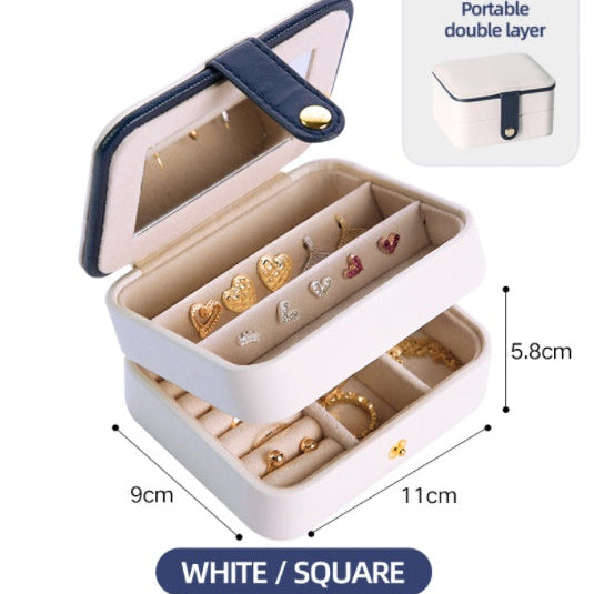 Jewelry Organizer Box – Foldable Desktop Storage for Earrings & Necklaces