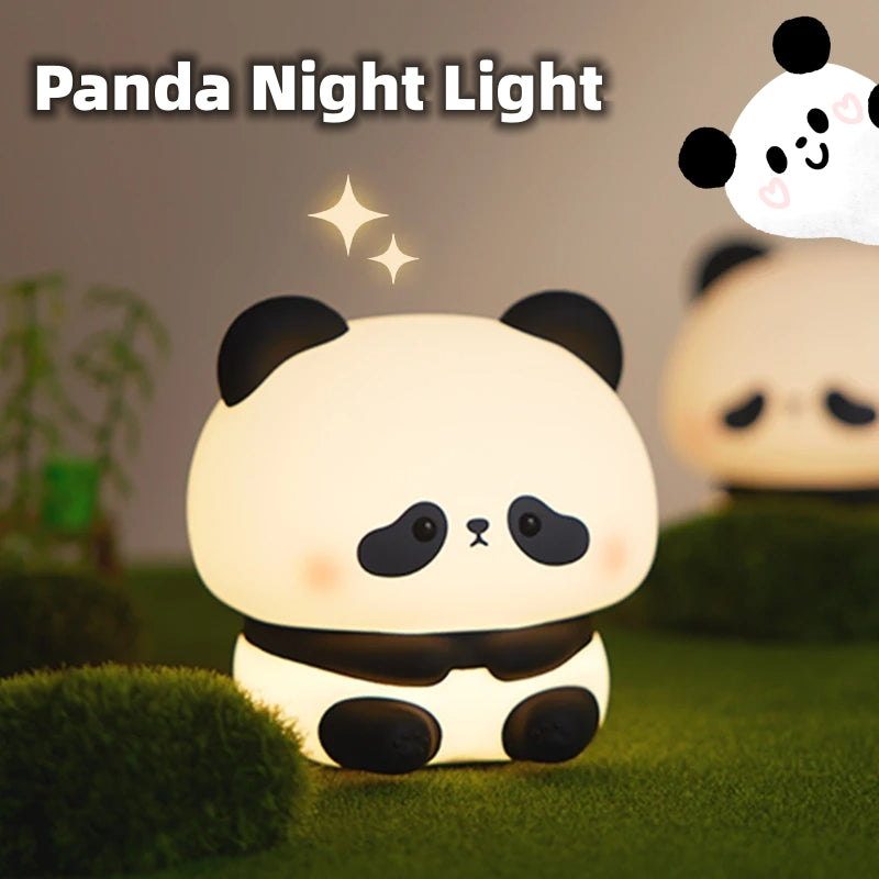 Panda LED Night Light – Cute Silicone Touch Lamp for Kids & Bedroom