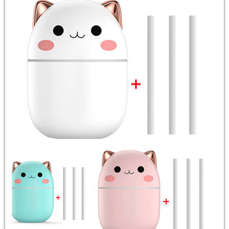 Cat Mini Air Humidifier – USB Cool Mist Diffuser for Bedroom, Office & Car Use