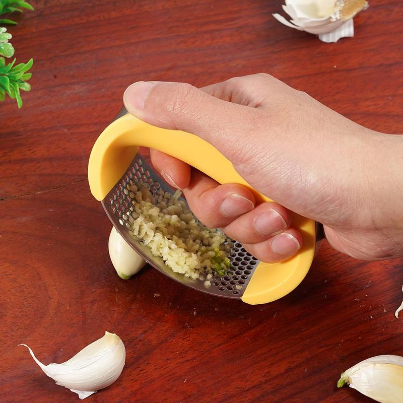 Professional Garlic Press – Stainless Steel Garlic Crusher Kitchen Tool