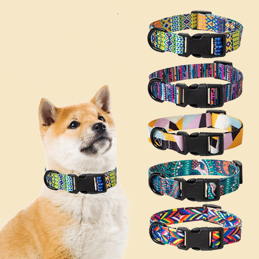 Heavy Duty Dog Collar and Leash Set Pet Walking Control Training Collar Lead
