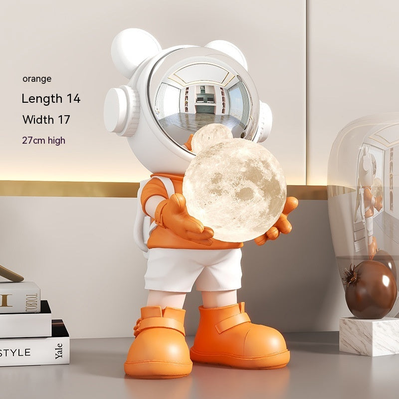 Space Bear Moon Night Light – Cute LED Desk Lamp | Kids Room & Home Decor
