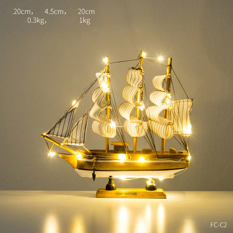 Coastal Sailing Home Decor – Creative Craft Ornament for Modern Interior Design