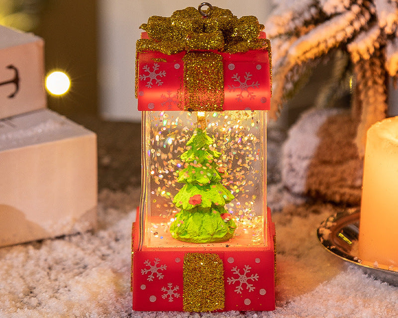 Christmas Crystal Ball Gift Box Lights – LED Holiday Decoration for Home & Party Decor