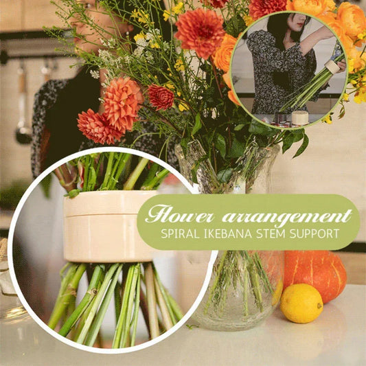 Spiral Stem Flower Arranger – DIY Vase Bouquet Holder for Home Decor Styling