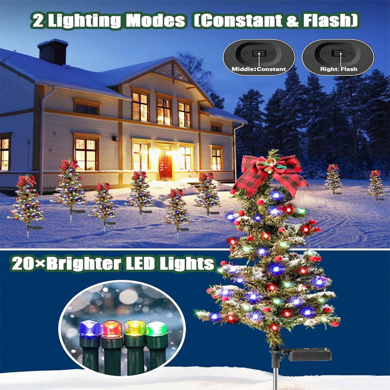 Solar-Powered Christmas Tree Lights – Outdoor Friendly Decor
