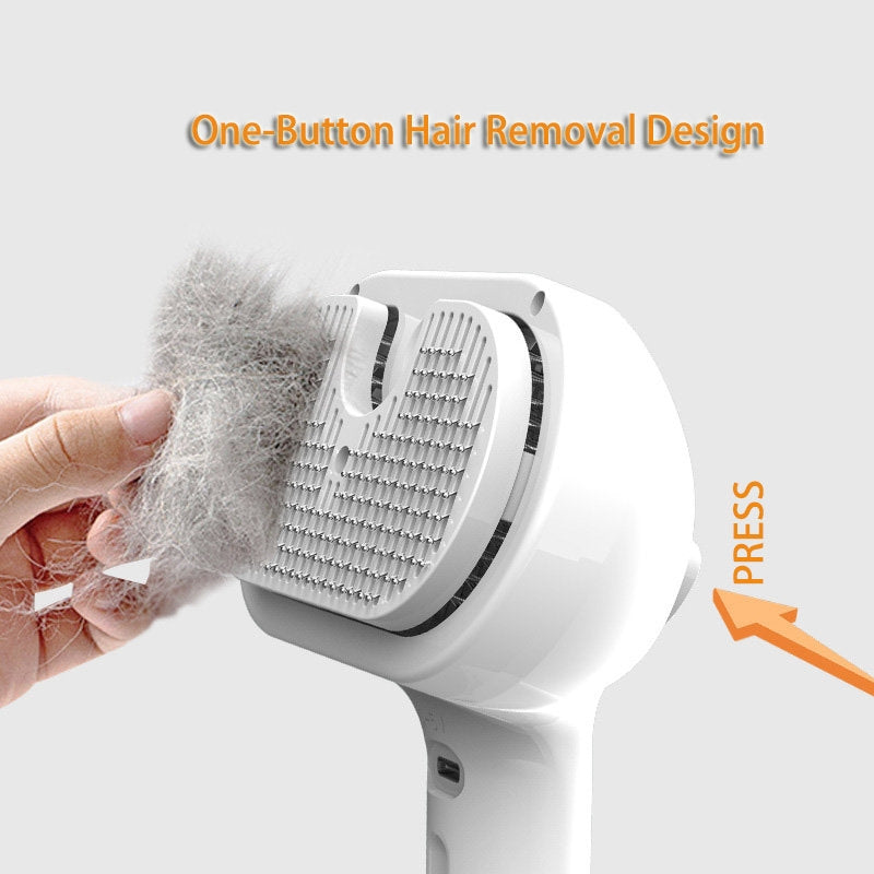 Self Cleaning Pet Grooming Brush with Mist Spray – Dog & Cat Hair Remover Comb