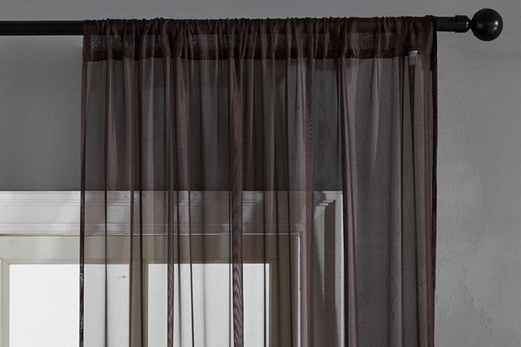 Cotton Linen Sheer Curtains – Modern Window Decor for Home