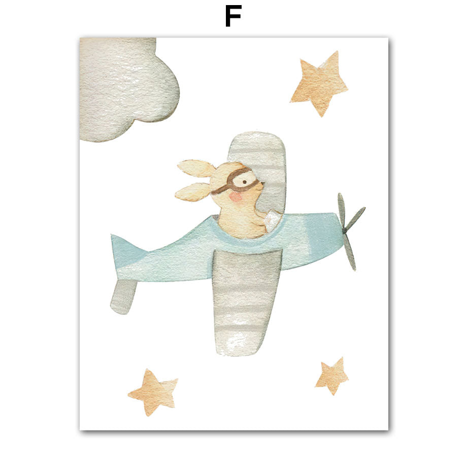 Scandinavian Kids Wall Art Canvas – Children’s Room Decor Poster for Nursery & Toddler Spaces