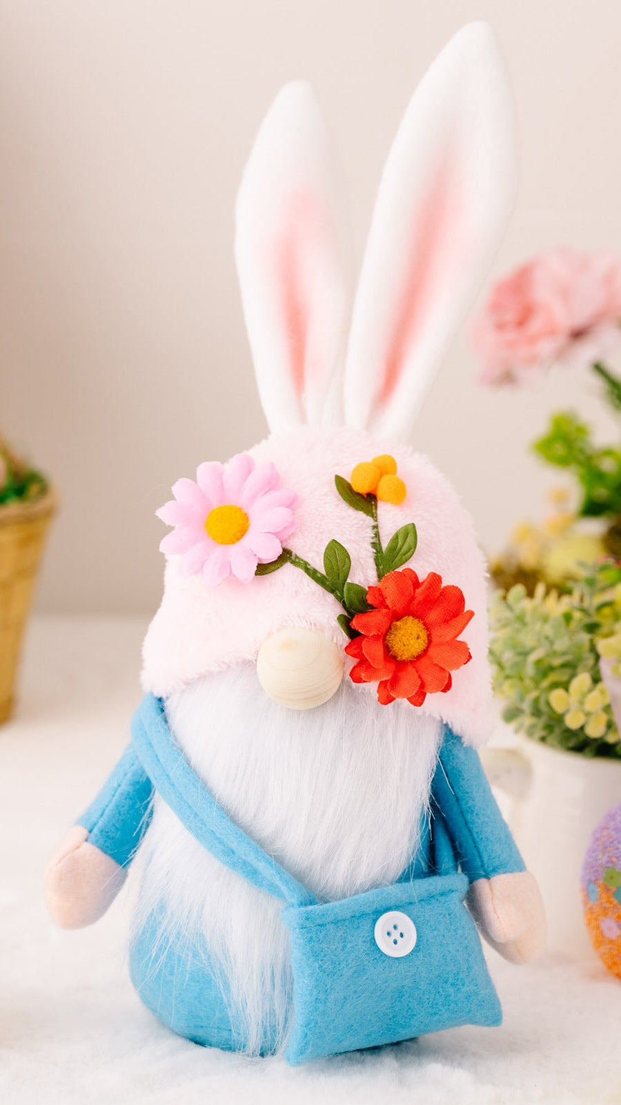 Spring Rabbit Gnome Ornament – Cute Kids & Home Decoration