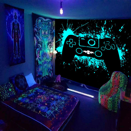 Fluorescent Wall Tapestry – Game Room & Dorm Room Hanging Decor