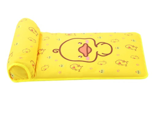 Summer Dog Cooling Bed Mat – Breathable Ice Silk Pet Sofa Cushion with Pillow