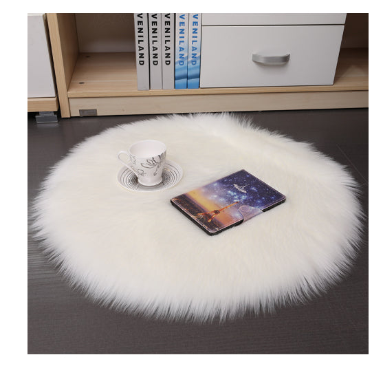 Fluffy Wool Round Carpet Floor Mat