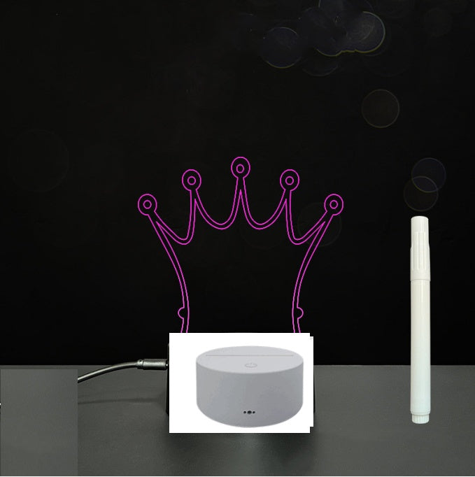 Glow Writing 3D Acrylic Board – LED Message Night Light for Notes, Reminders & Home Decor