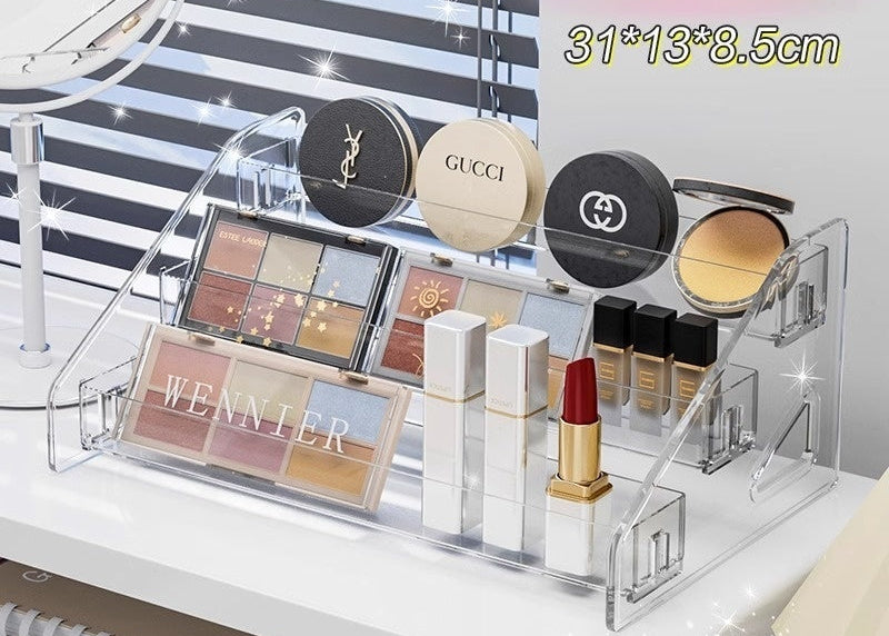 Clear Makeup Organizer Storage Box – Perfect for Skincare, Lipsticks & Beauty Products