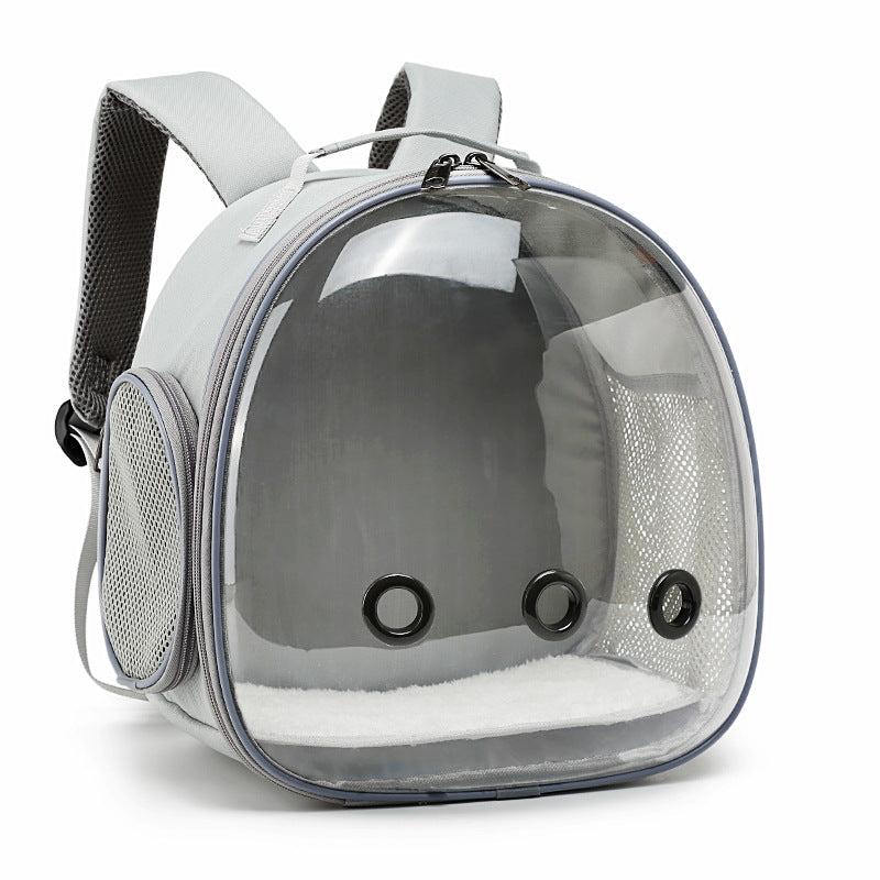 Small Animal Travel Backpack – Transparent Pet Carrier for Rabbits, Ferrets & Hamsters