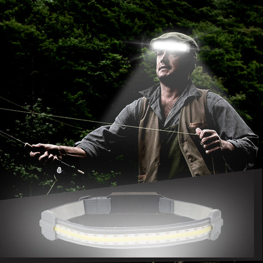Portable COB Headlamp – 3 Mode LED Headlight for Outdoor, Hiking, & Safety