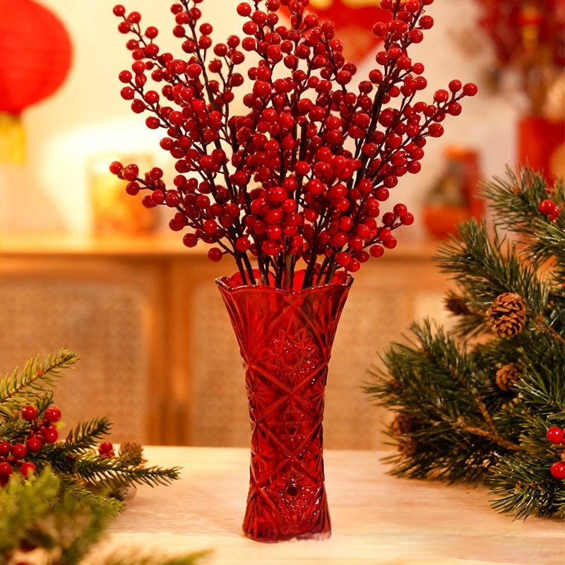 Elegant Red Glass Decor – Luxe Accent Piece for Modern Home Interiors