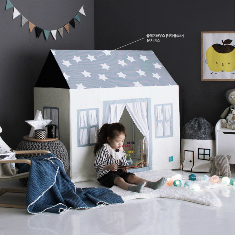 Children Toy Storage Play Mat Foldable Bag | Cute House Design Kids Room Organizer Decor