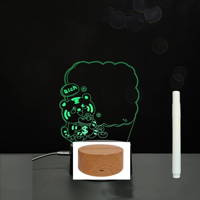 Glow Writing 3D Acrylic Board – LED Message Night Light for Notes, Reminders & Home Decor
