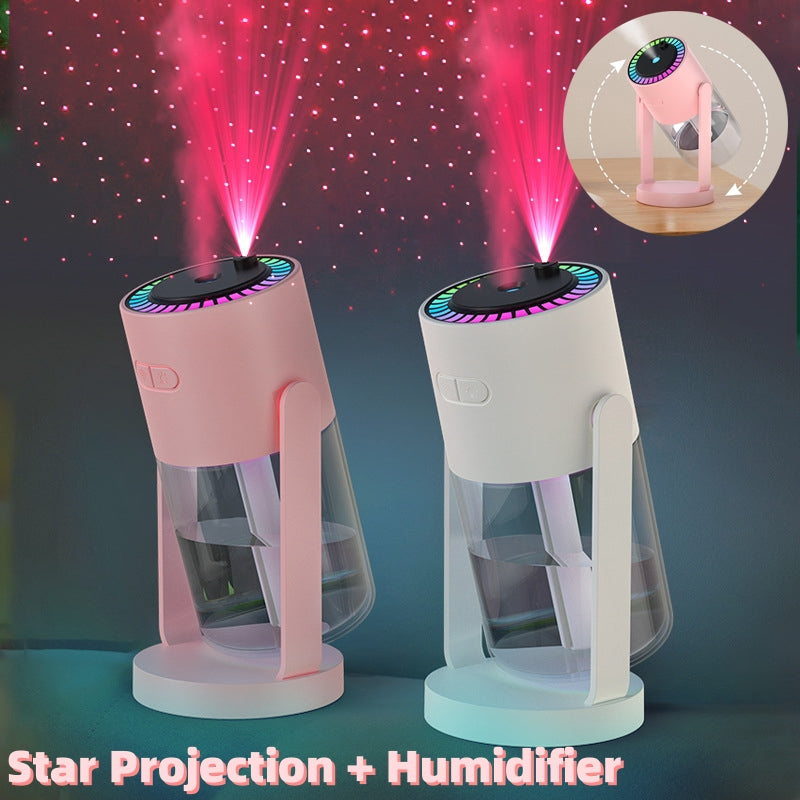Starry Sky Projector Humidifier – Portable USB LED Night Light Diffuser