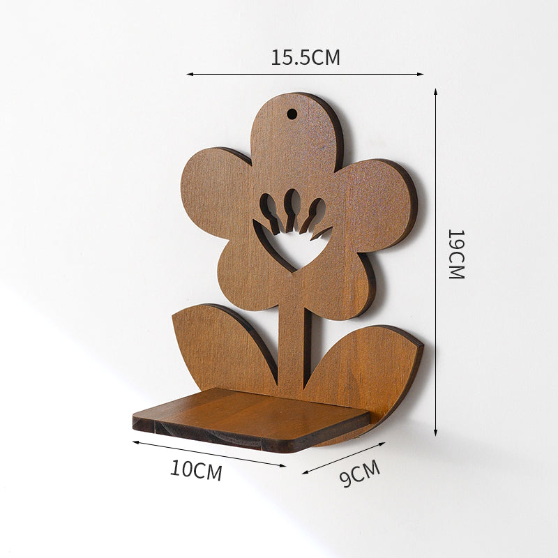 Wooden Wall Planter – Hydroponic Plant Shelf for Home Decor