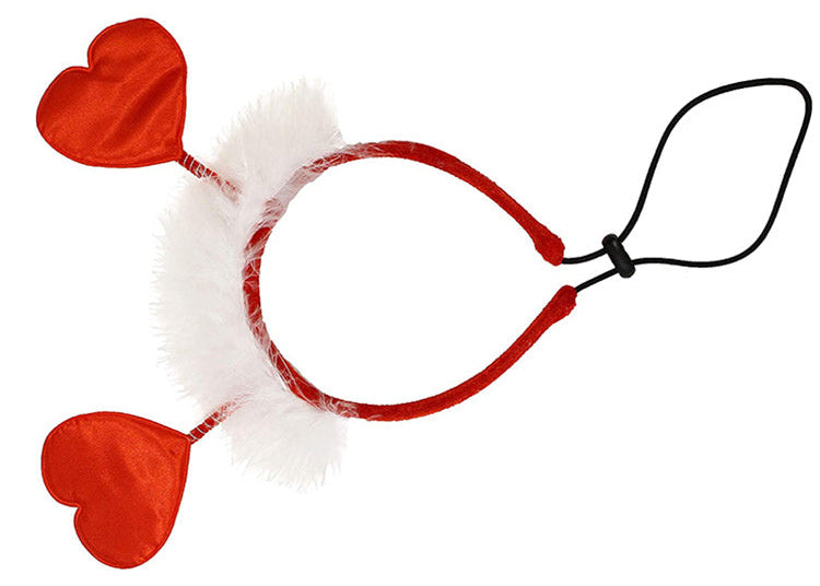 Valentine’s Dog Photo Props – Cute Pet Scarf & Hairband Dress-Up Set