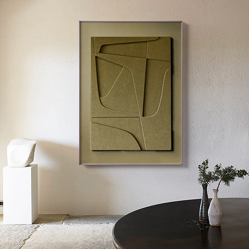 Aesthetic Minimalist Wall Art – 3D Morandi Geometric Painting