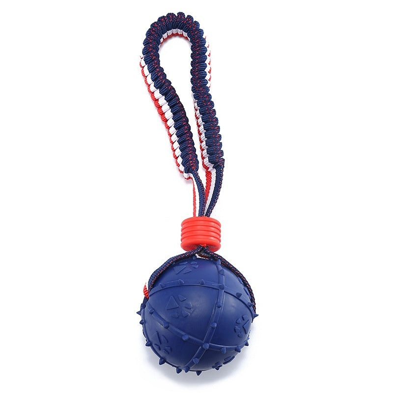 Interactive Dog Ball Toy – Rope Chew Toy for Puppy Teething, Training & Play
