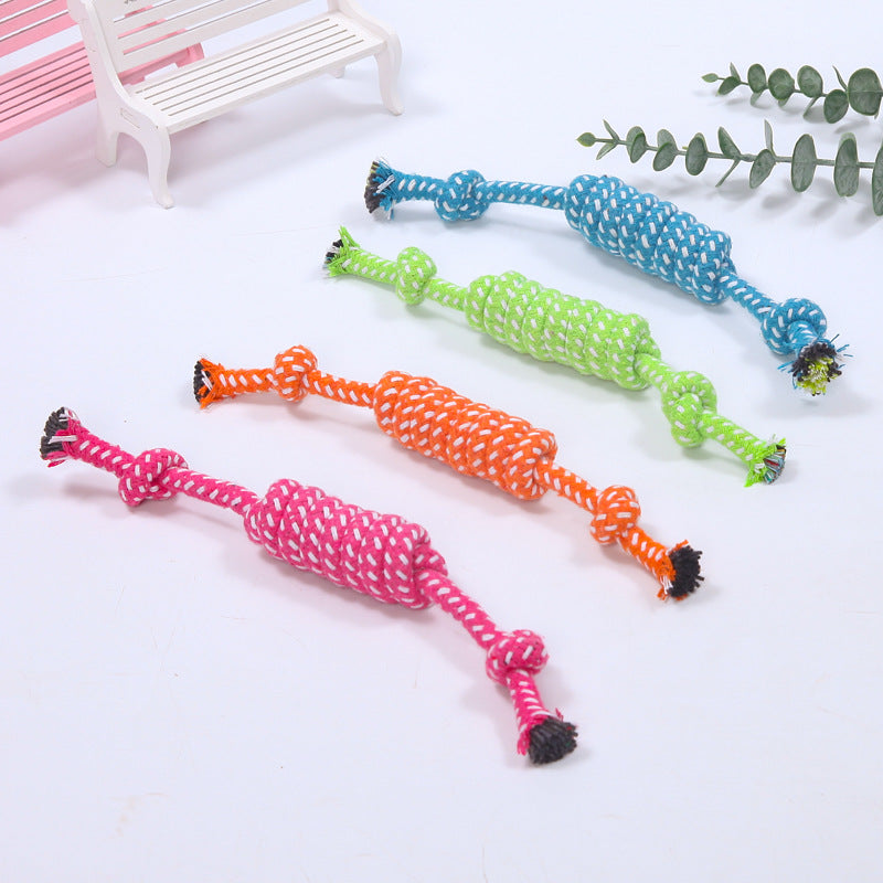 Interactive Dog Rope Chew Toy – Dental Care Ball for Small & Large Dogs