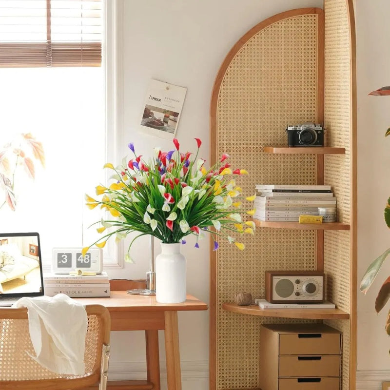 Long Stem Calla Lily Fake Flowers – Indoor Planter & Porch Decoration