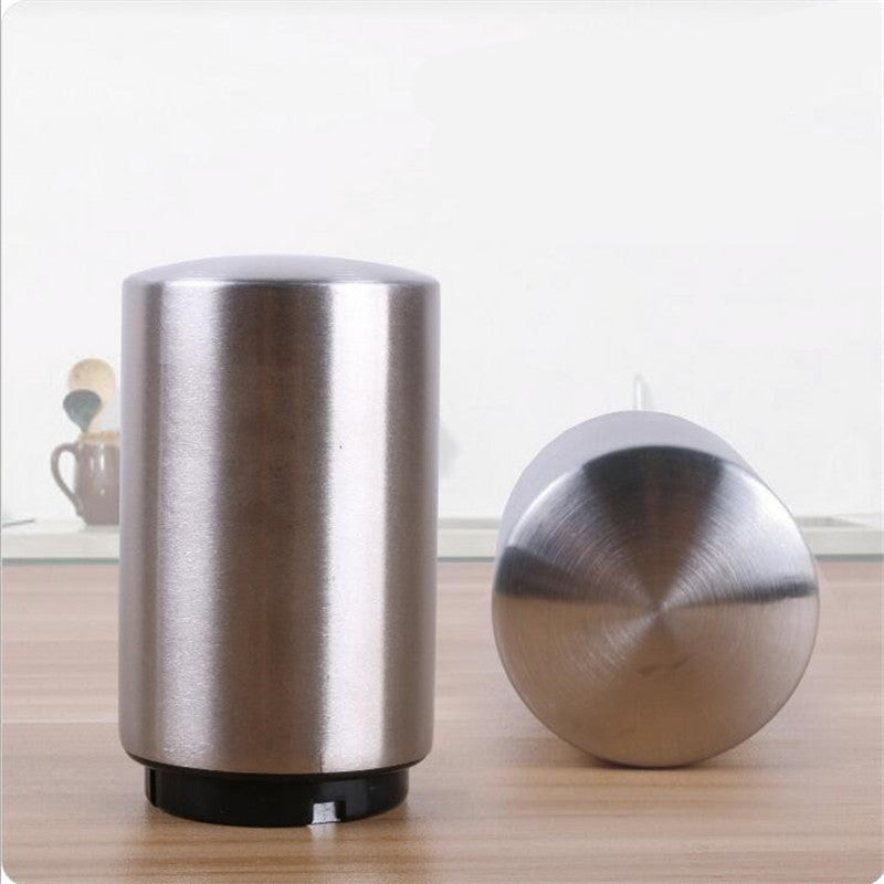 Automatic Beer Bottle Opener – Brushed Metal Magnetic Bar Tool for Home & Kitchen