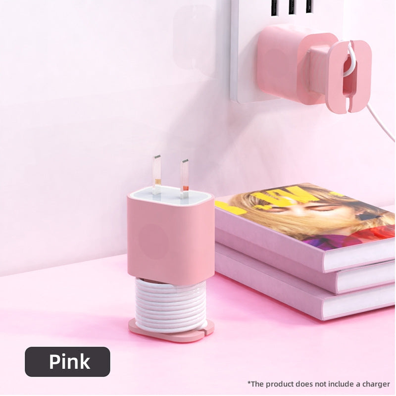 Travel Charger Cable Organizer Case – Silicone Protective Cover for Apple Fast Charging Adapter