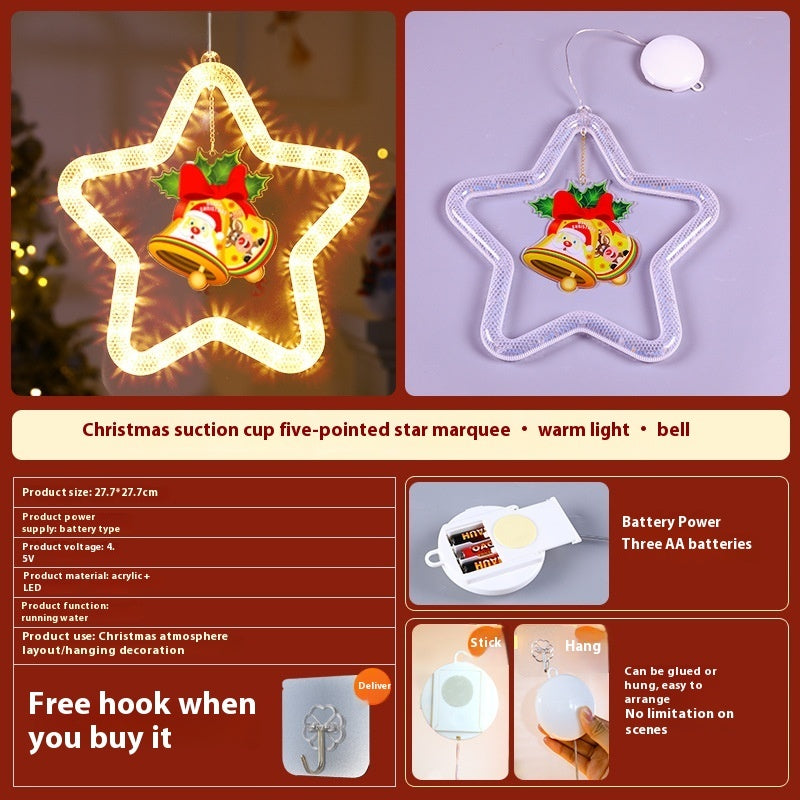 Star-Shaped Christmas Pendant Lights for Festive Glow