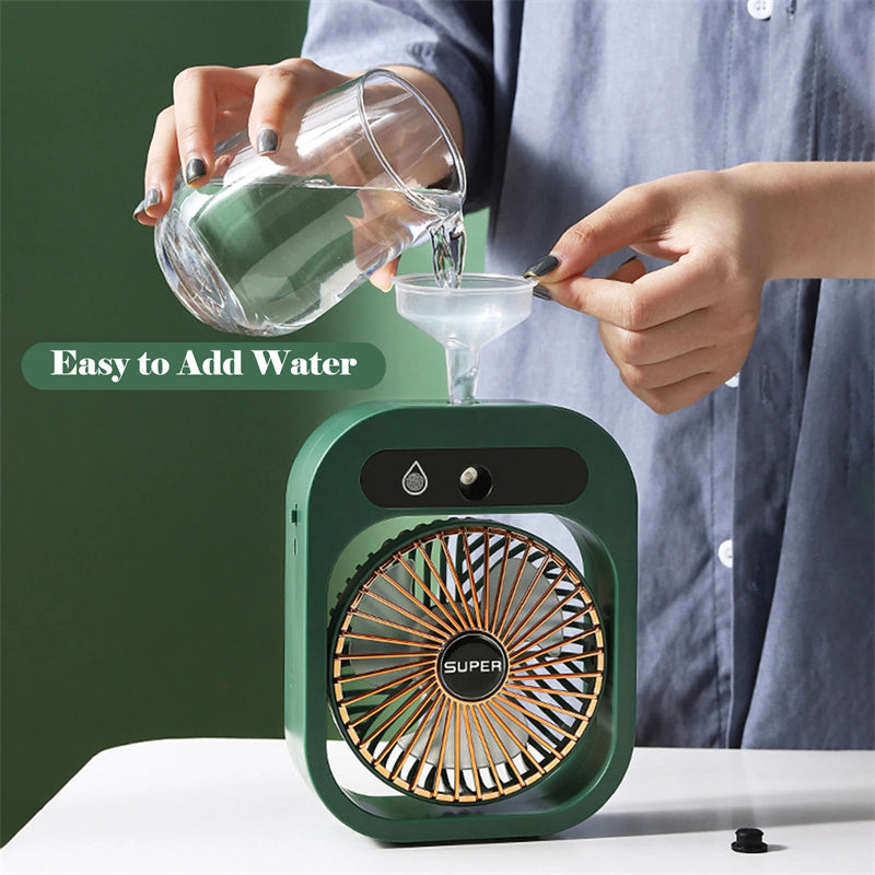Mini Portable Air Cooler – USB Misting Fan for Desk, Travel & Small Spaces