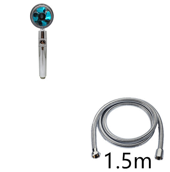 Strong Pressure Shower Head – Turbo Propeller Water Saving Handheld Spray