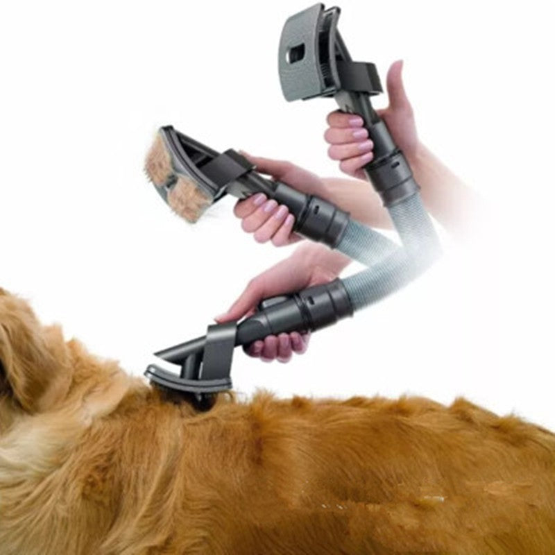 Dog & Cat Vacuum Grooming Tool – Pet Hair Removal Brush Attachment