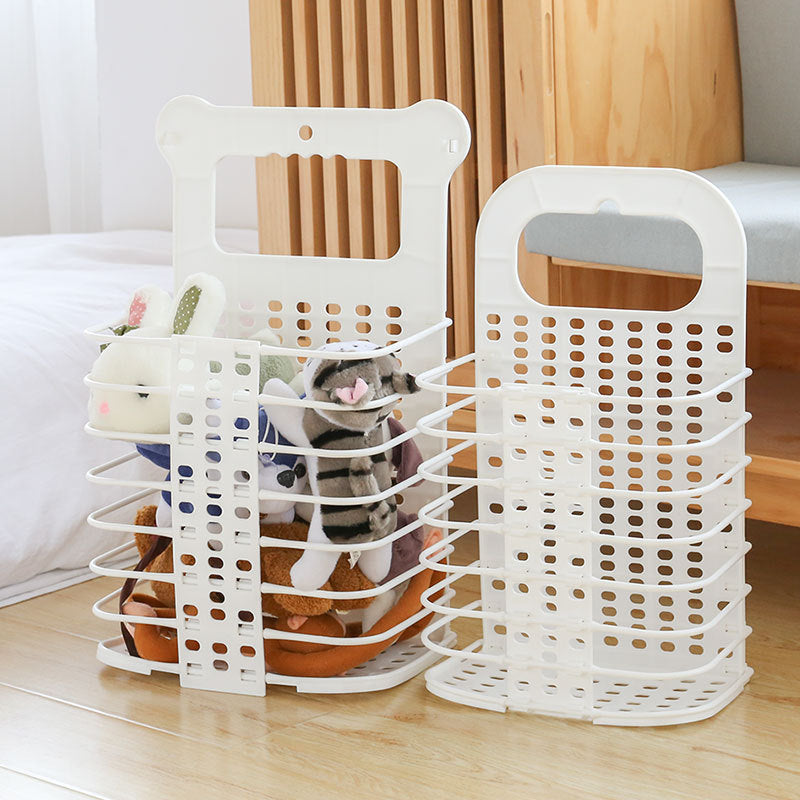 Foldable Laundry Basket with Handle – Clothes & Toy Storage Organizer