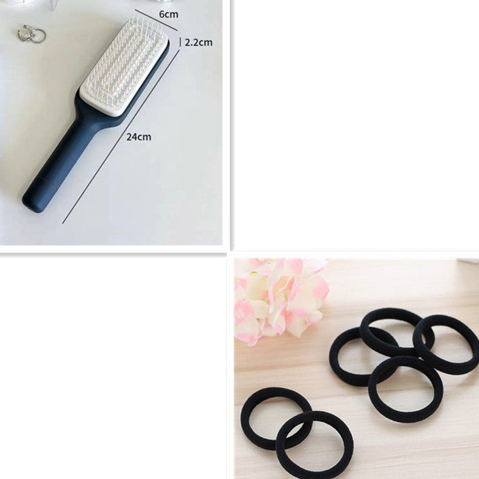 4-in-1 Self Cleaning Hair Brush | Anti-Static Detangling Scalp Massage Comb