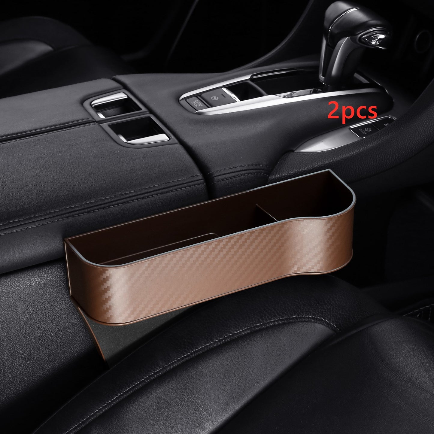 Car Seat Gap Organizer Storage Box – PU Leather Auto Seat Side Pocket for Phone Wallet Keys