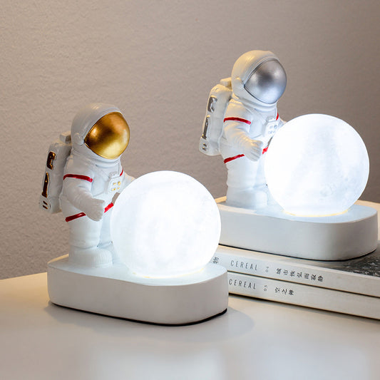 Astronaut Space Night Light LED Bedside Lamp – Nursery Decor Cute Sleep Light for Kids Room