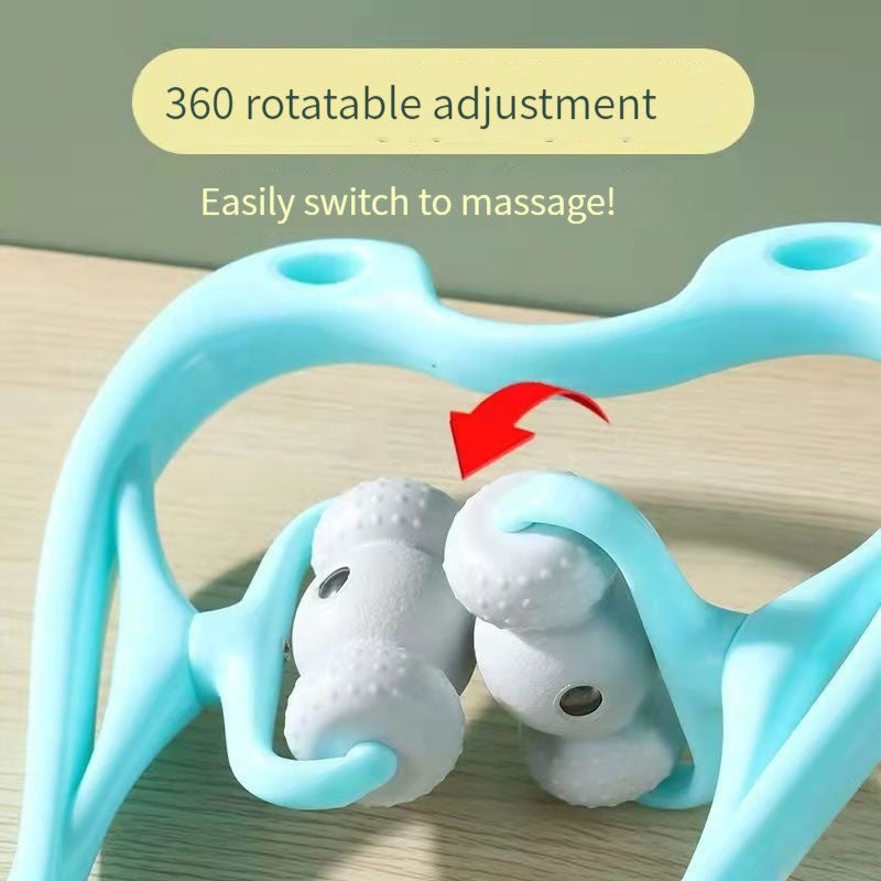 Neck Massager for Pain Relief – 360° Deep Tissue Handheld Roller