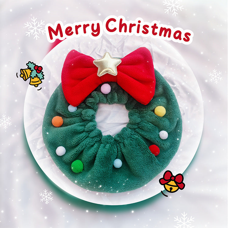 Christmas Pet Neck Scarf with Bow Knot – Party Dog Cat Accessory