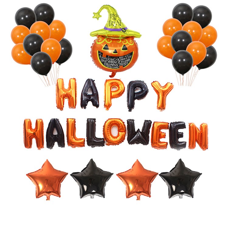 Halloween Balloons Kit – Pumpkin & Bat Party Decoration for Home & Events