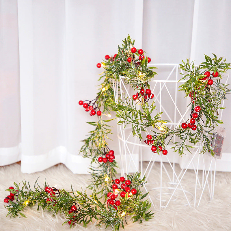 Red Berry Garland Fairy Lights – Christmas Decoration Lights for Home & Party Decor