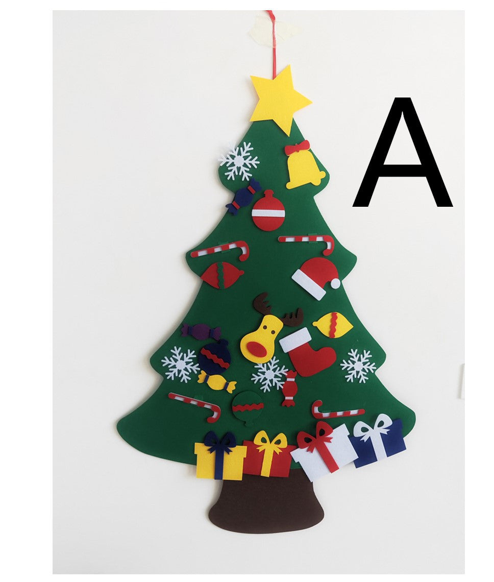 Educational Felt Christmas Tree Set – 3D DIY Holiday Decor for Children