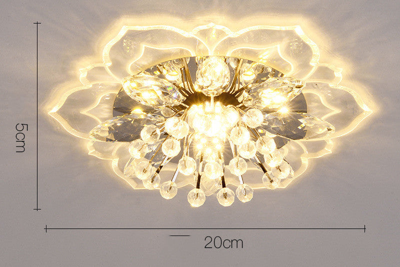 Modern Crystal Ceiling Lamp – Minimalist Corridor & Living Room LED Light Fixture