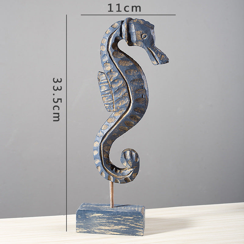 Coastal Home Decor Set Starfish Seahorse Conch – Beach Style Living Room Decor
